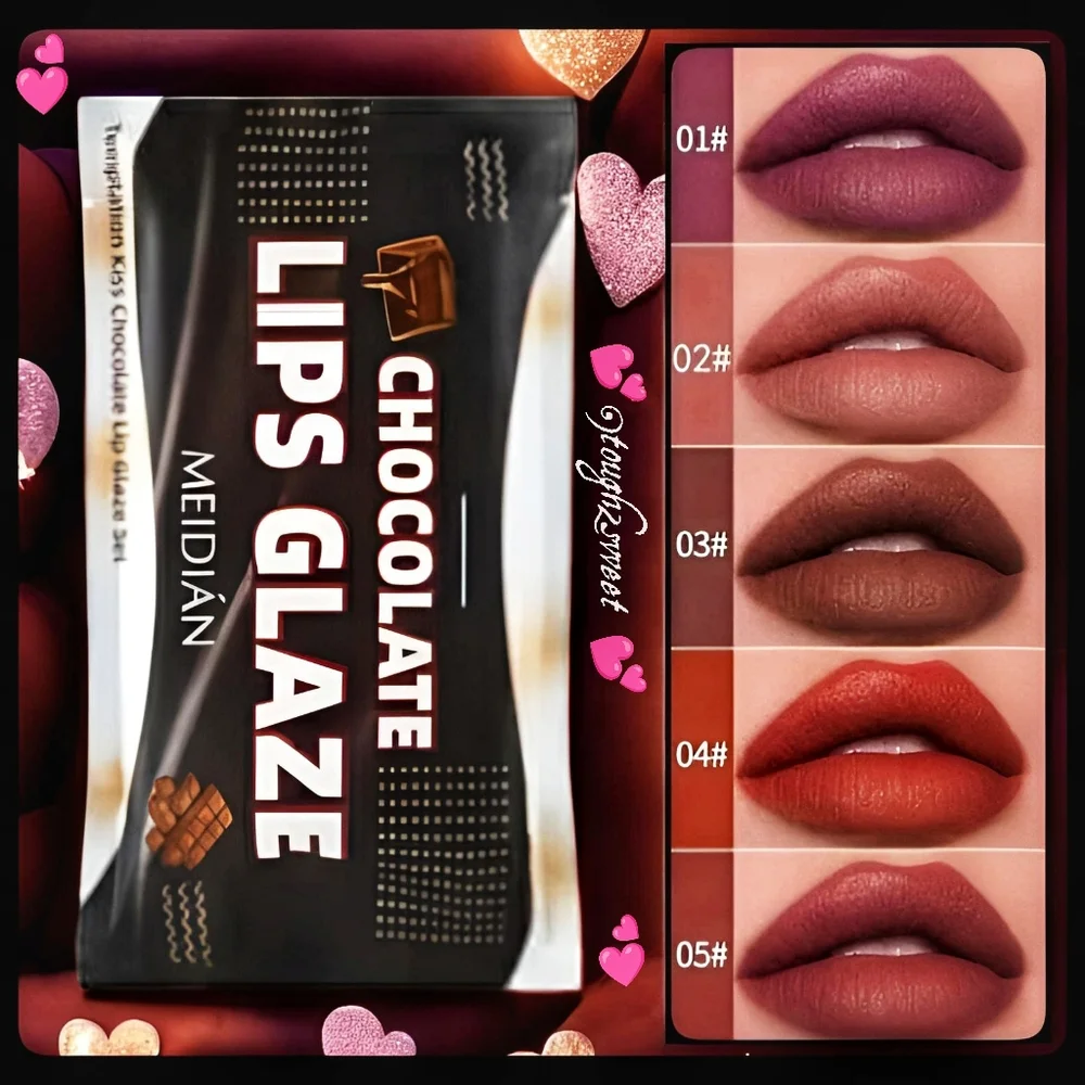 🆕TEMPTATION KISS LAVA CHOCOLATE LIP GLAZE/LIP GLOSS SET